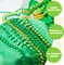 24 PCS St. Patrick’s Day Necklace Set, 8 Green and 8 Gold Bead Necklaces and 8 Green Shamrock Bead Necklaces, St Patrick Accessory Set, Irish Carnival Dress Up Party Favor Supplies
